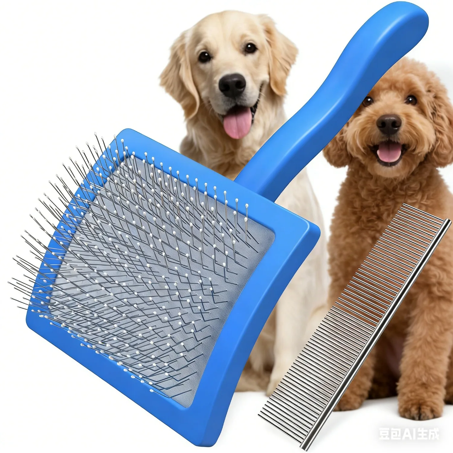 1-conjunto-de-escova-cardadeira-para-caes-pente-desembaracador-e-removedor-de-pelos-para-poodles-bichon-filhotes-e-gatos