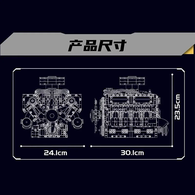 قالب الملك 10182 2250 قطعة خزان V8 مجموعات بناء المحرك الجذعية لتقوم بها بنفسك اللبنات نموذج الكبار اللعب هدايا للبنين أطفال الذين تتراوح أعمارهم بين 14 + #5