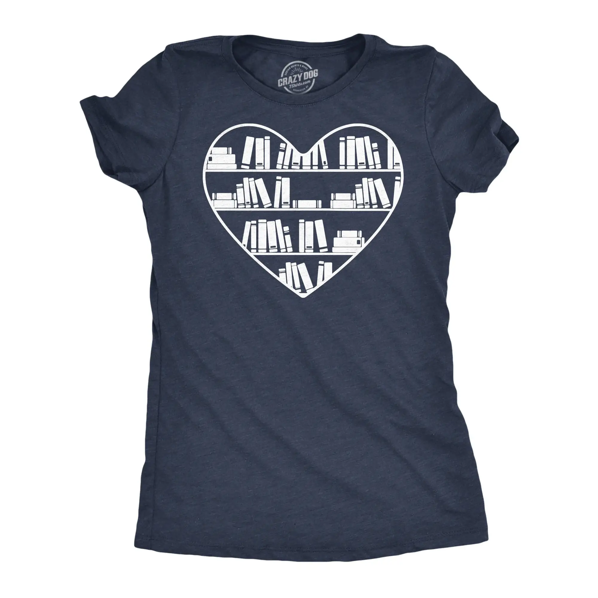 Bookshelf Heart Bookish Book Lover Reading Lovers S Funny T Shirt Only Like Reader