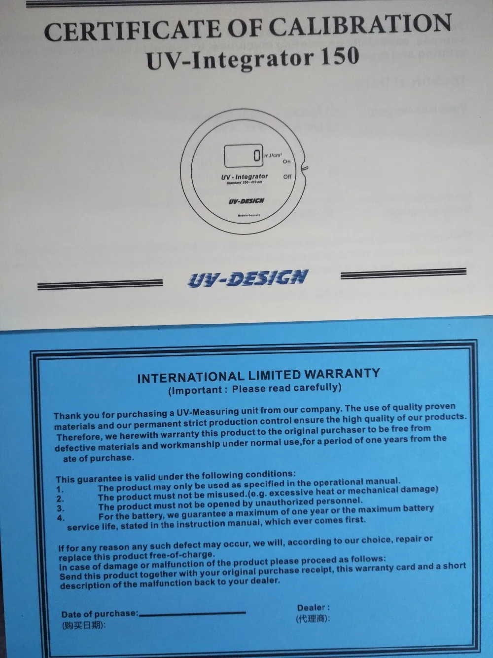 Uv-220Vエネルギー検出器,モーターアナライザーおよびモニター,250-410nm標準,UV-DESIGN,ドイツ製