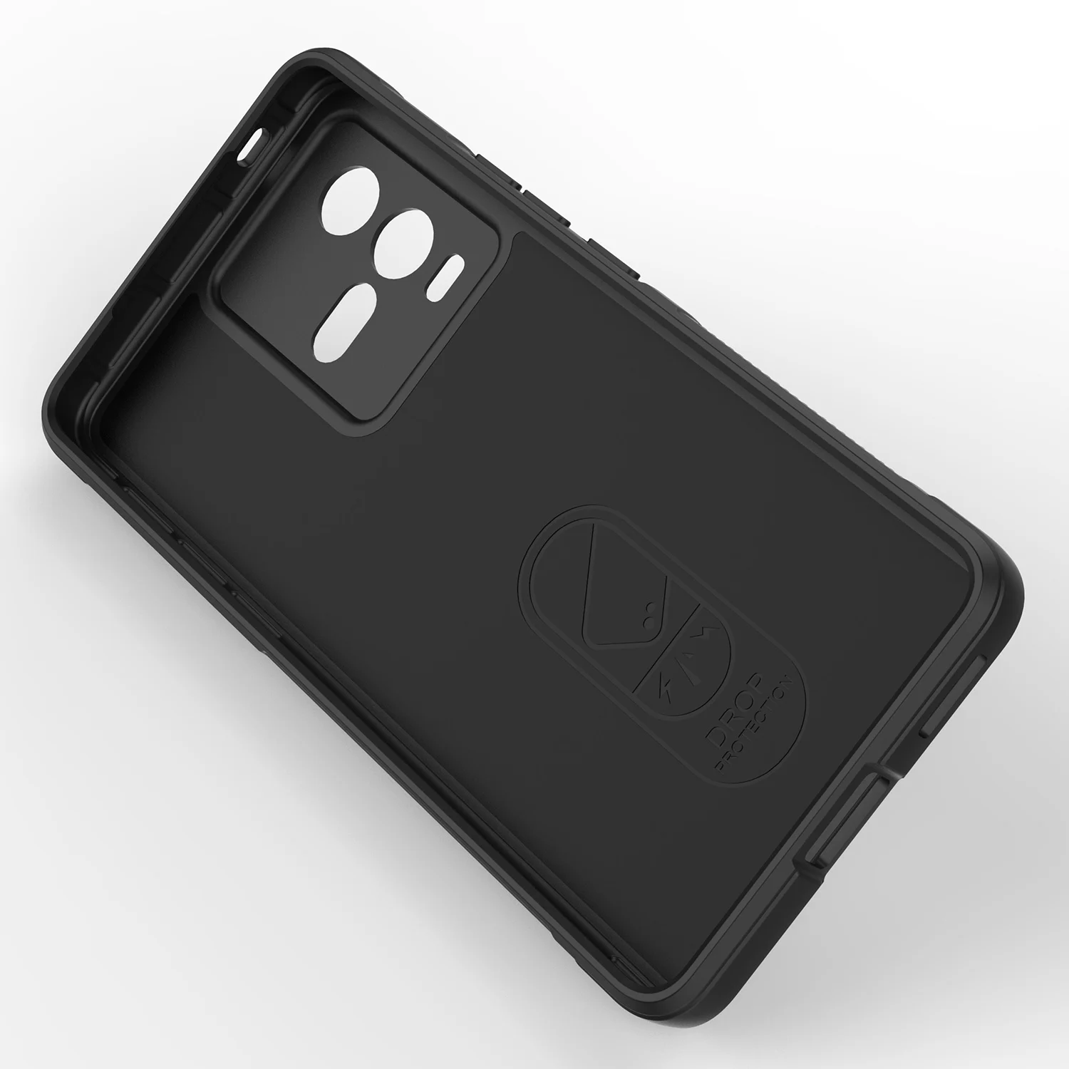 For vivo iQOO 10 5G Rugged Back Drop Protection TPU Case Precise Cutout Anti-Scratch Phone Cover - Black view 2