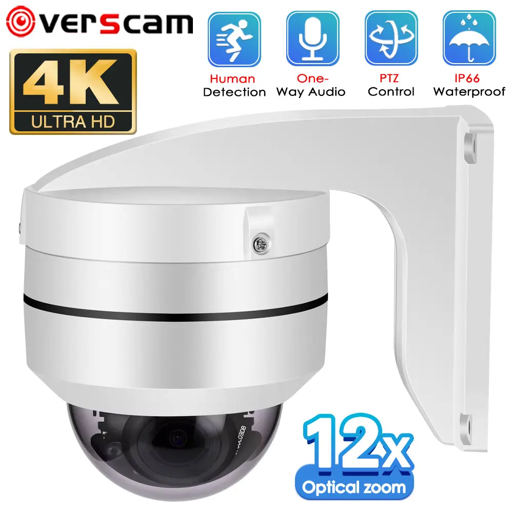 

10X Optical Zoom 4K 8MP Outdoor IP66 PTZ Dome IP Camera POE 5MP Motion Detection Night Vision Audio CCTV Security Camera P2P