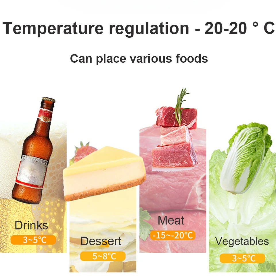 40L Alpicool Car Refrigerator 12V24V Portable Mini Fridge Compressor Freezer Outdoor Picnic Cooler 220V Home Use Truck Travel
