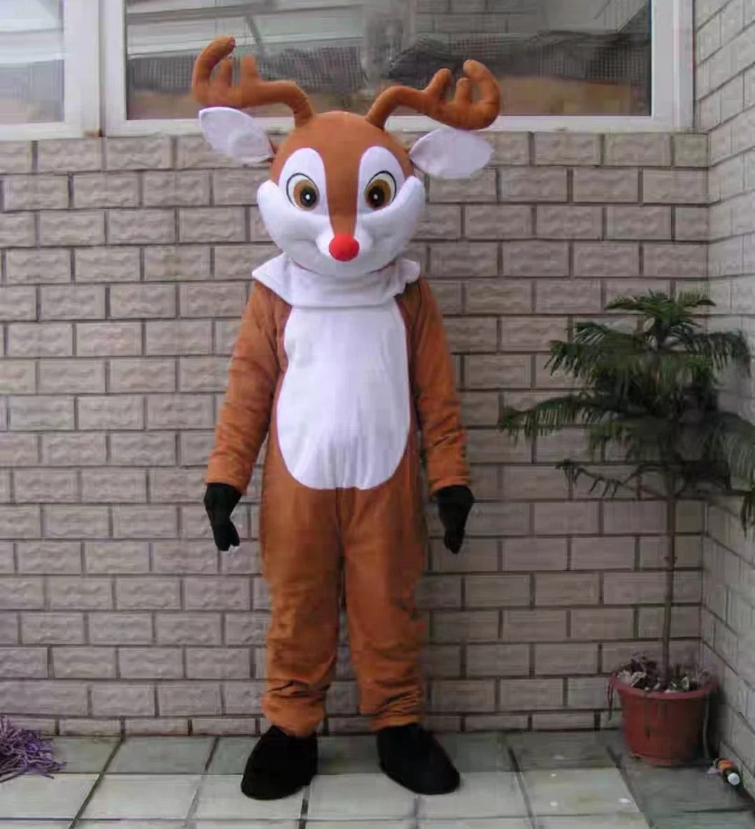 Cosplay Brown Deer Elk deer Mascot Adult party Animal Carnival Advertising Event Costume Fancy Dress Party Anime stage shows