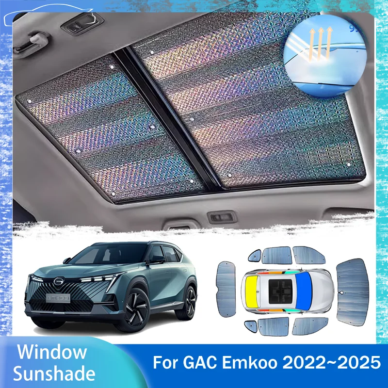 

Для GAC Emkoo 2022 ~ 2025 2023 2024 2026 автомобильный солнцезащитный козырек для просветки бокового окна лобовое стекло солнцезащитный козырек УФ-защита аксессуары для зонтиков