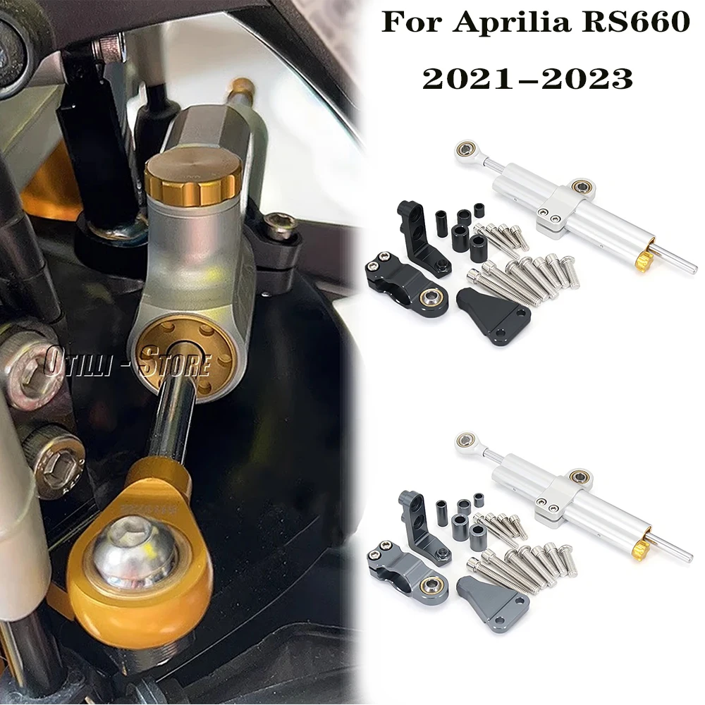 

New Steering Stabilize Damper Bracket Mount CNC Motorcycle Accessories For Aprilia RS660 RS 660 rs660 rs 660 2021 2022 2023