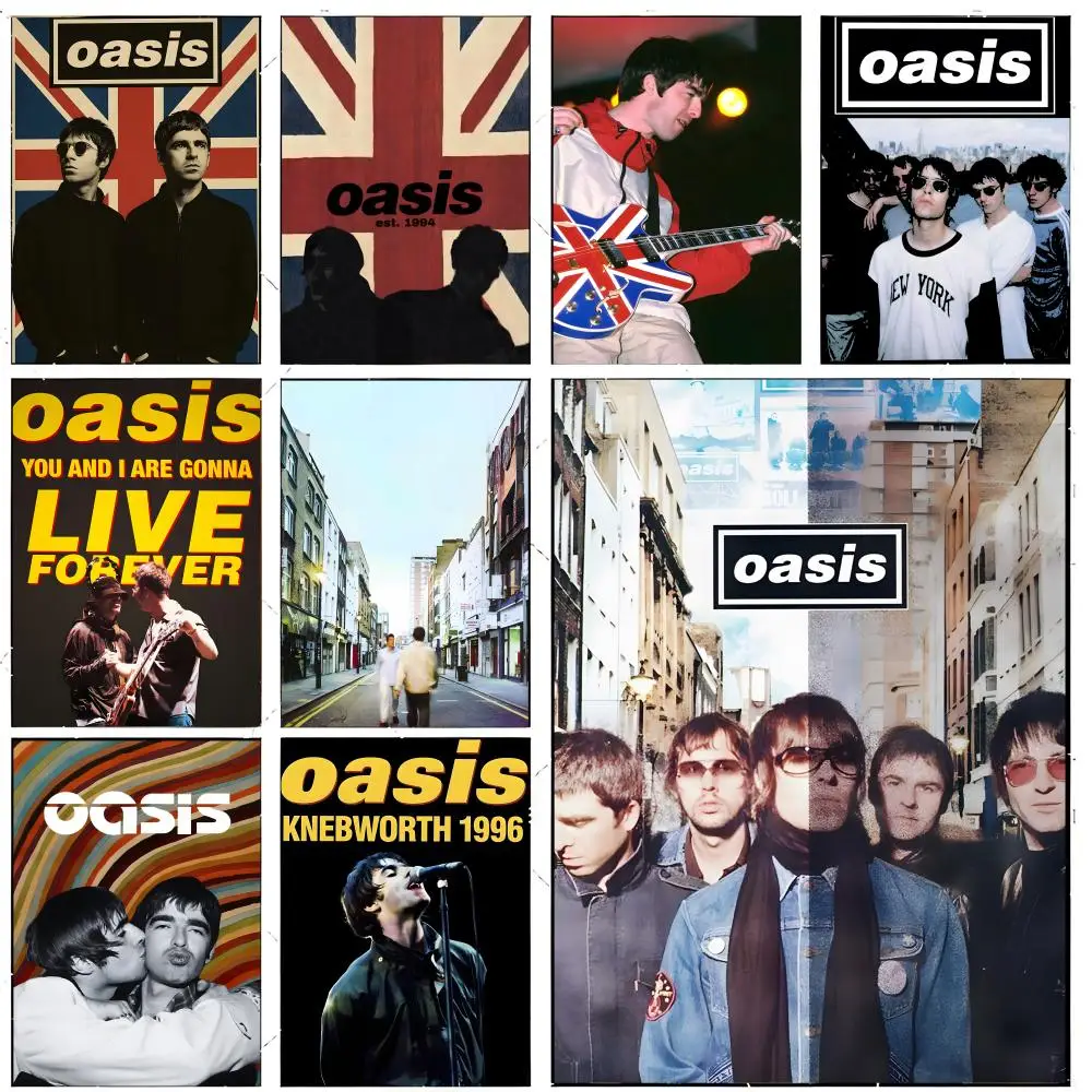 Britpop Rock O-Oasis Poster Premium Decor Art & Gift for Household Lounge Home Ornaments
