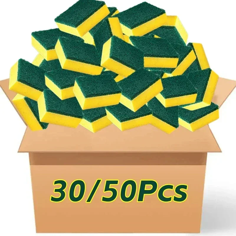 إسفنجة تنظيف سحرية عالية الامتصاص على الوجهين، فرشاة تنظيف إسفنجية الصدأ، أداة تنظيف المطبخ