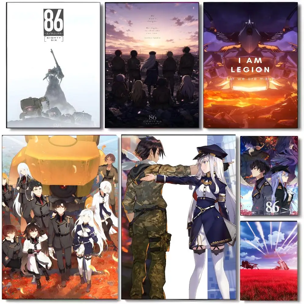 Scifi Anime 86-Eighty Six Poster Wall art print art suitable for living room bedroom bar parlor home decor gift