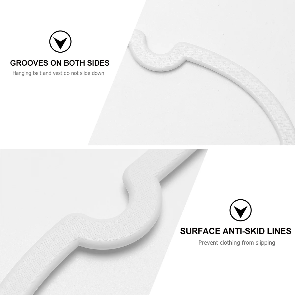 

10Pcs Heart Shape Clothes Hanger Plastic Coat Hanger No Edge Design Anti Rust Hook for Home Wardrobe Organization White