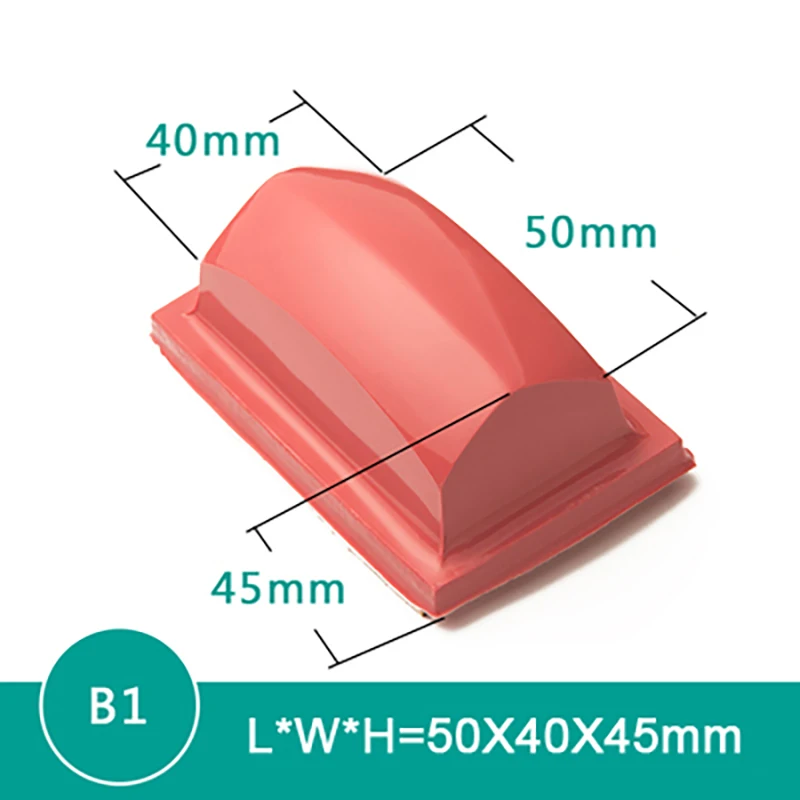 B1 Size Pad Printing Rubber Silicone Heads For Screen Pad Printing Material Size:L*W*H=50x40x45MM