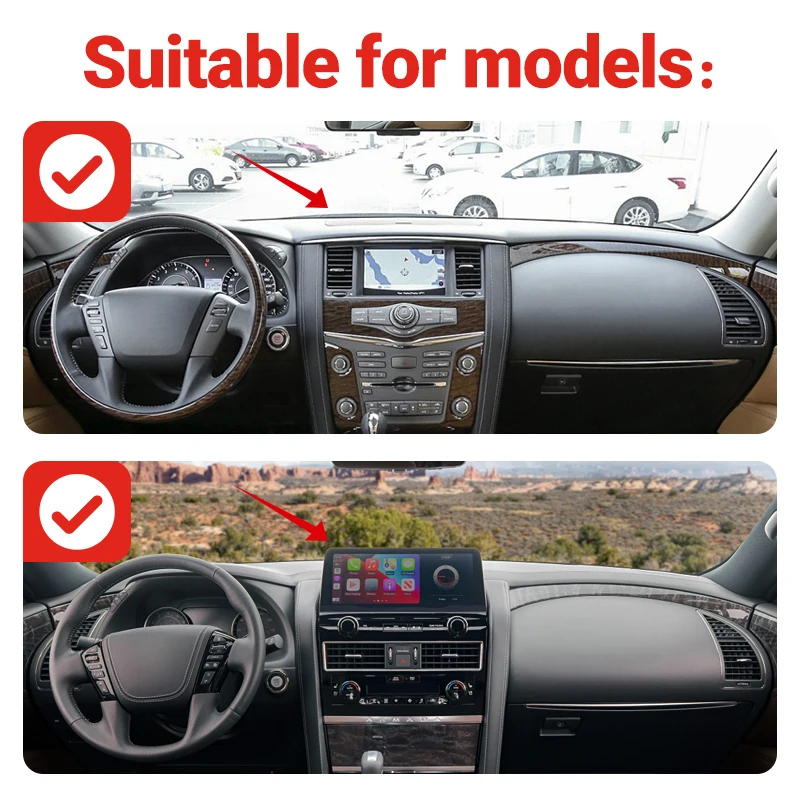 For Nissan Patrol Y62 2010 2011 2012 2013 2014 2015 2016 2017 2018 2019 2020 2021 2022 2023 2024 Car Dashboard Sun Shade Cover - view 2