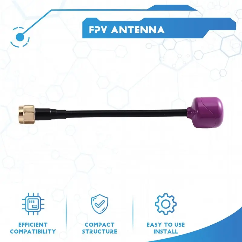For THOR T78 VTX Compatible Mushroom Antenna- PK78 8.0Ghz FPV RHCP Omni Circular Polarization