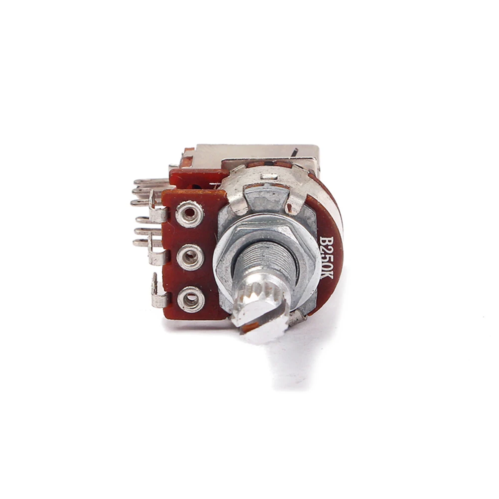 

Bass Control B250K Ohm Mini Potentiometer Coarse Knurled Shaft Split Push Pull Potentionmeter Guitar Amp Volume Tone Push Pull
