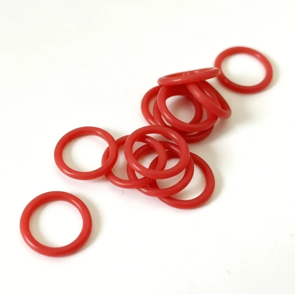 250Pcs Red VMQ Silicone Sealing O Rings Kit OD4-10mm Food Grade Non-Toxic Heat Resistant Waterproof Tight Sealing Gaskets
