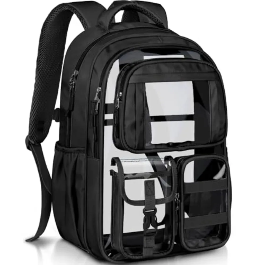 

Clear Backpack for Girls, Heavy Duty Transparent Bookbag for,See Through Cute Backpacks for Elementary Primary School Work Spor