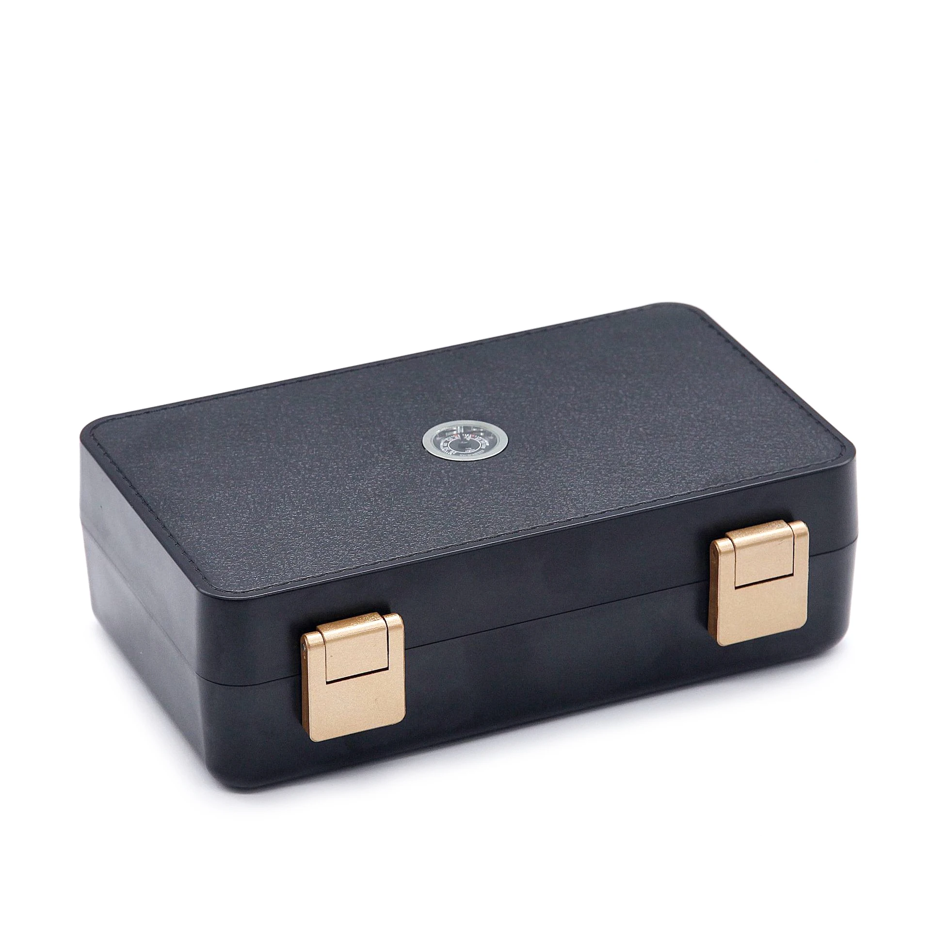 DEJAYA ABS Cigar Humidor Box Two Layers With Hygrometer Cigarettes Case Cigarro Storage Waterproof Pressure-resistant Travel