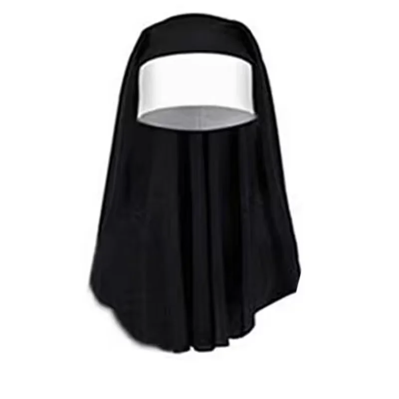 PESENAR Halloween festival party costumes, nun costumes, classic nun headscarves, necklaces, gloves and other costumes image 4