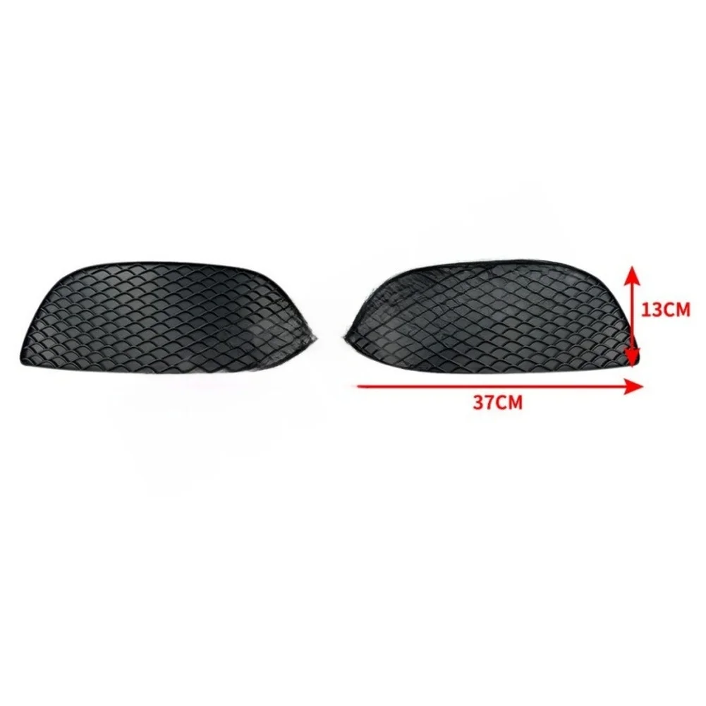 Front Bumper Insert Fog Light Grille High-strength ABS Sleek Modern Design Seamless Installation Wear Resistant