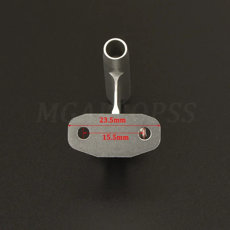 อลูมิเนียมคุณภาพสูง 3.175 มม.เพลาแบบยืดหยุ่นวงเล็บ Strut fr RC เรือ 1/8 ''3.175mm ความเร็วเพลาแบบยืดหยุ่น Hydroplane Vee เรือรูปไข่