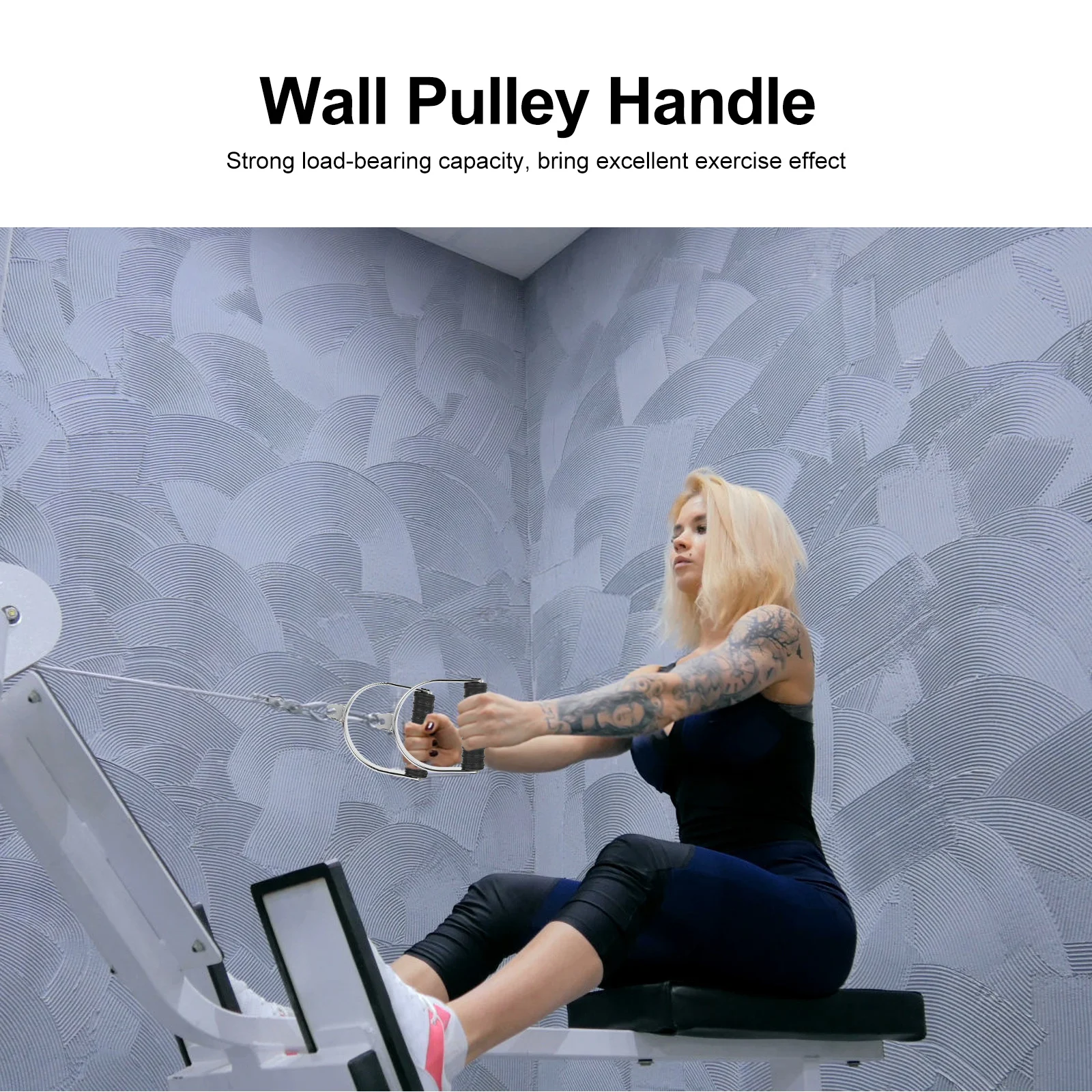 

1Set Fitness Training Handle Durable Chrome Plated Pull Rod Non Slip Grip Muscle Trainer Exercise Equipment Single Handle