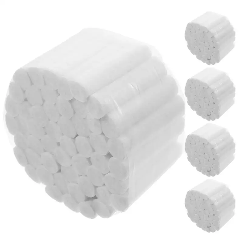 5 uds hisopos de algodón de alta absorción cuidado de heridas rollo de algodón hisopos de algodón orales hisopos de gasa de primeros auxilios limpieza bastoncillos de algodón 7x40mm