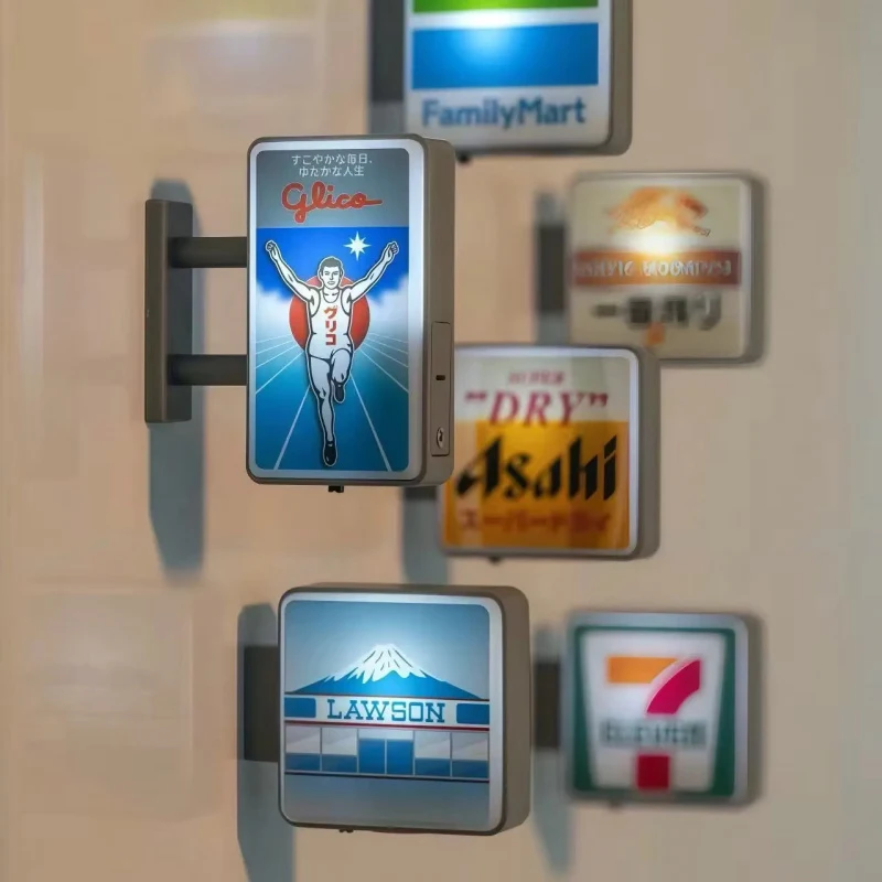 Imán para nevera Glico Dotonbori 711 Lawson Kawaguchi, letrero publicitario, decoración de habitación, decoración del hogar