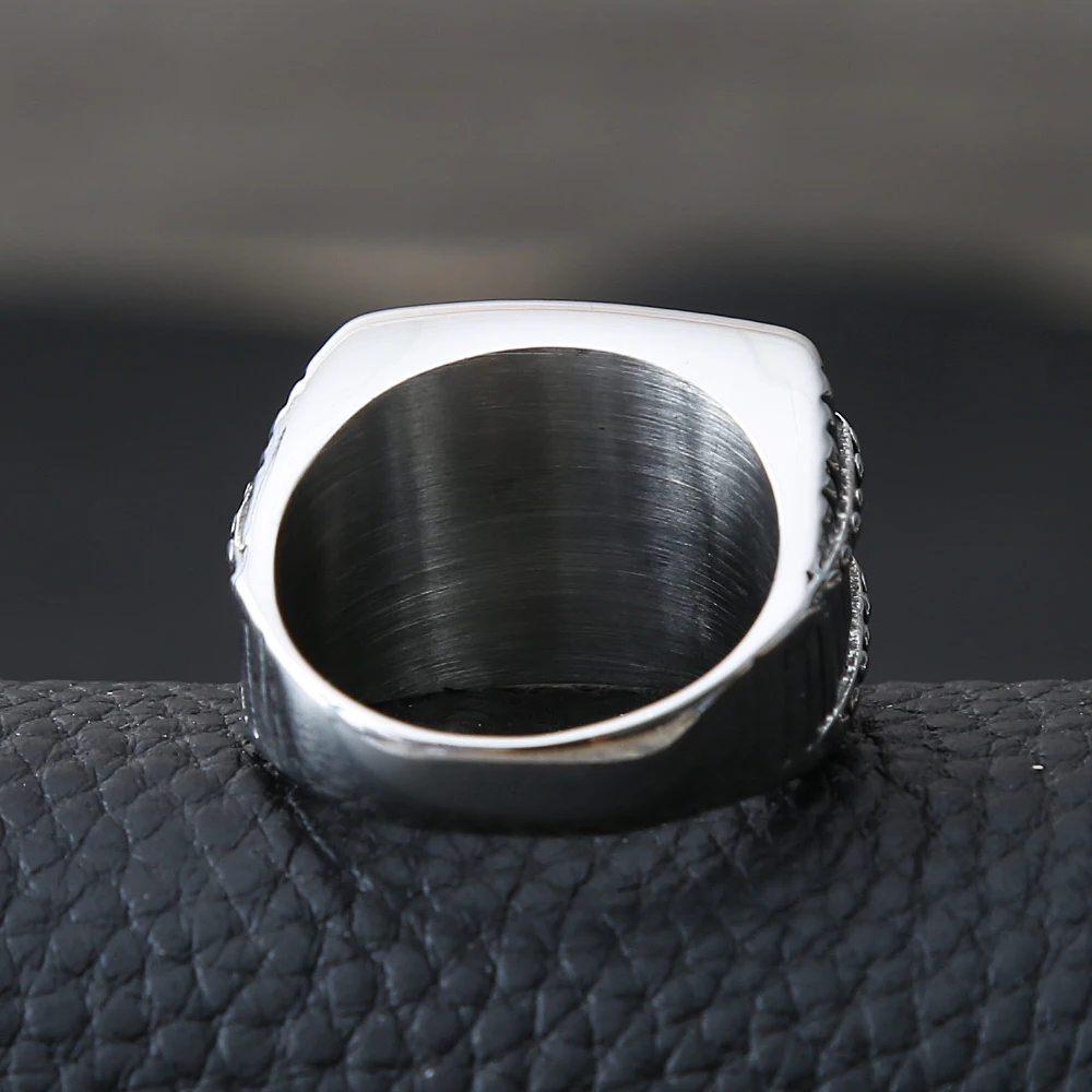 Vintage Viking Pirate Sailboat Ring Men Biker Ring Stainless Steel Viking Ring Sailor Lucky Amulet Jewelry Gift Size 7-15