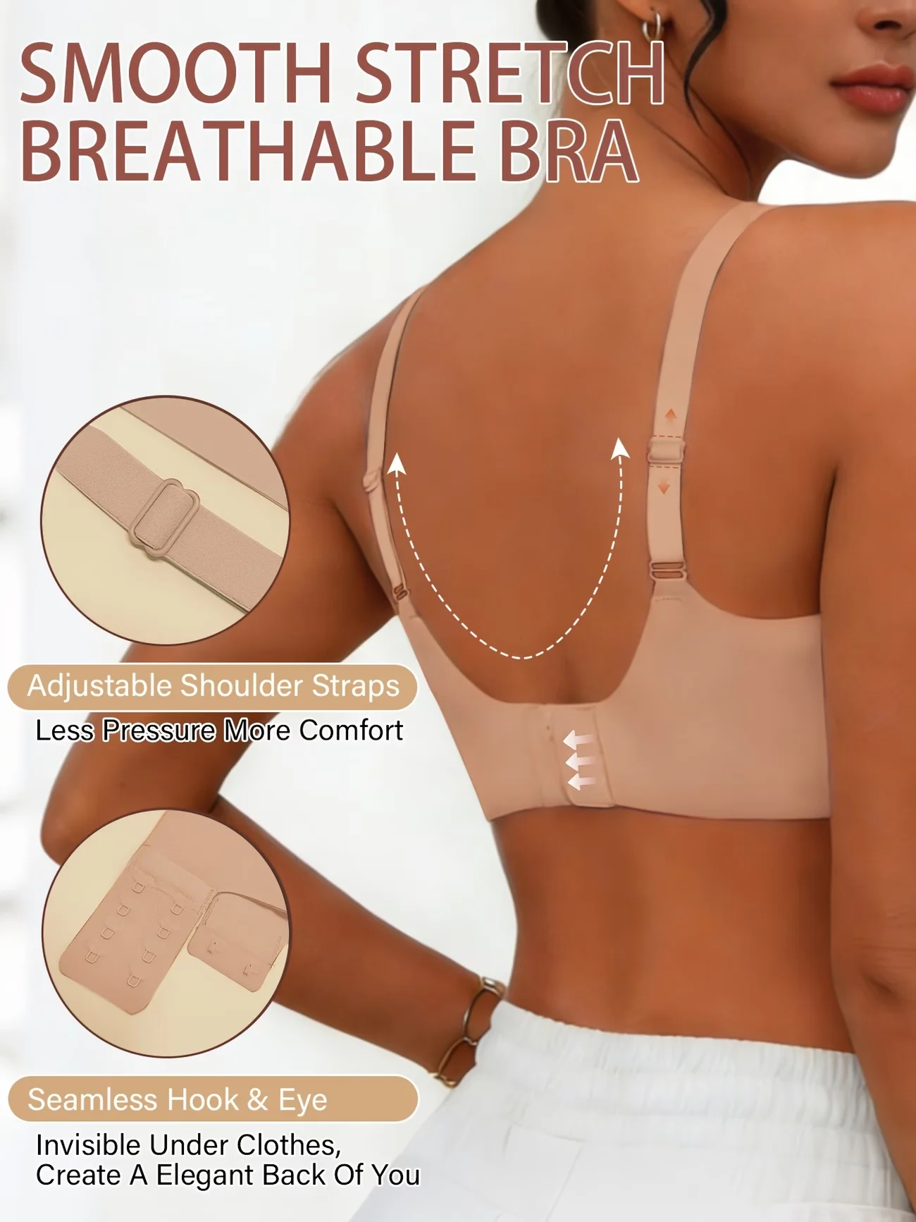 High quality sexy and comfortable jelly bra with no scars or steel rings for women's underwear, sports and anti sagging to enhan