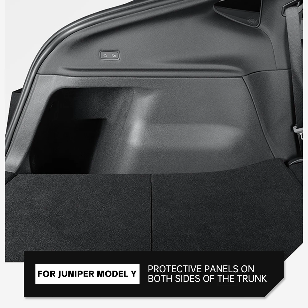 

Rear Trunk Side Protective Cover for Tesla Model Y Juniper 2025 2026 New 5 Seat Trunk Left & Right Panel Protection TPE