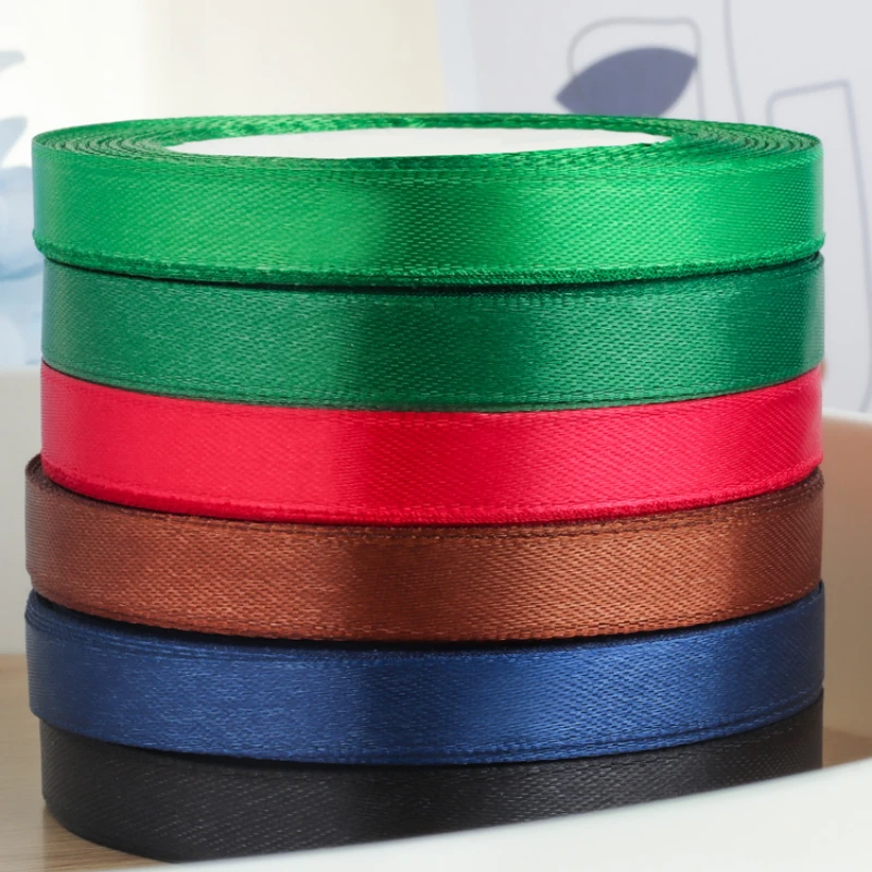 22meter/roll 10mm wide Satin ribbon Wedding Invitation Card Party Decoration Scrapbooking Wrap Supplie Christmas Gift Decoration