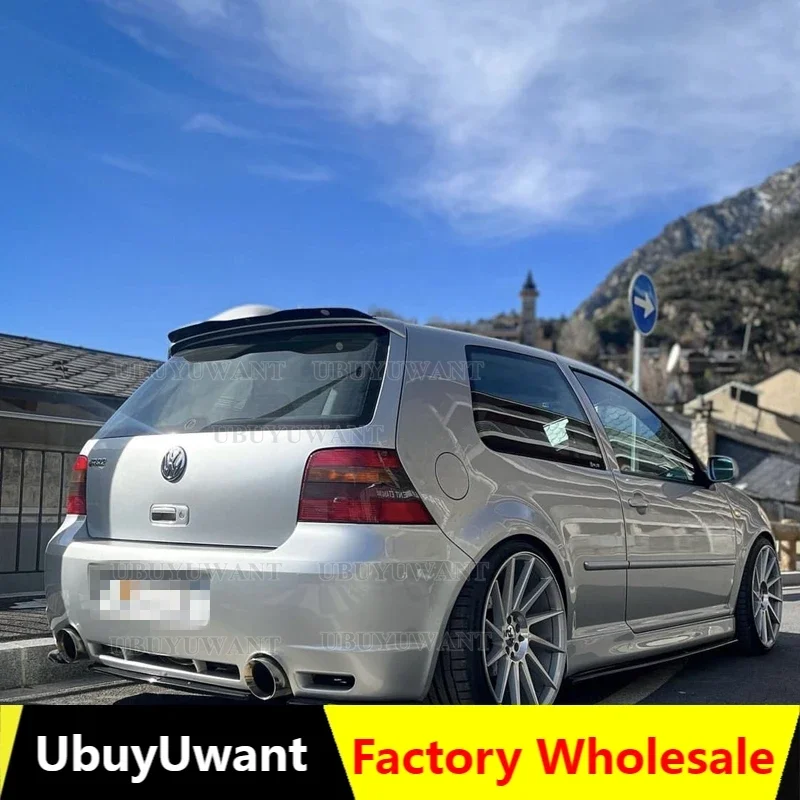 UBUYUWANT Rear Roof Lip Spoiler For 99-06 VW Golf 4 MK4 R32 Hatchback Spoiler ABS Plastic Gloosy Black Car Tail Wing Decoration