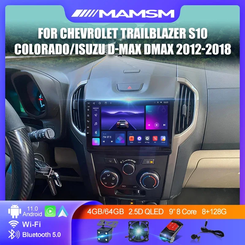 

Автомобильный радиоприемник Android для Chevrolet TrailBlazer S10 Colorado/Isuzu D-Max DMAX 2012-2018 GPS-навигация Авто стерео мультимедийный плеер