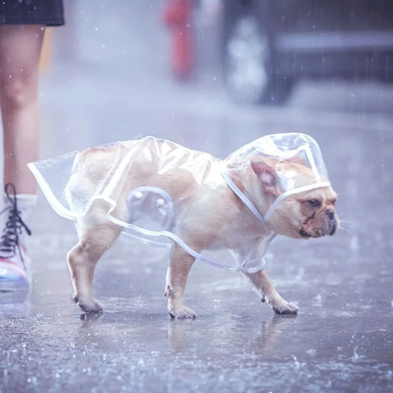 Dog Raincoat Waterproof Transparen Rain Coat Pet Outdoor Clothes for Small Medium Dogs French Bulldog Puppy Cat macotas Outfits