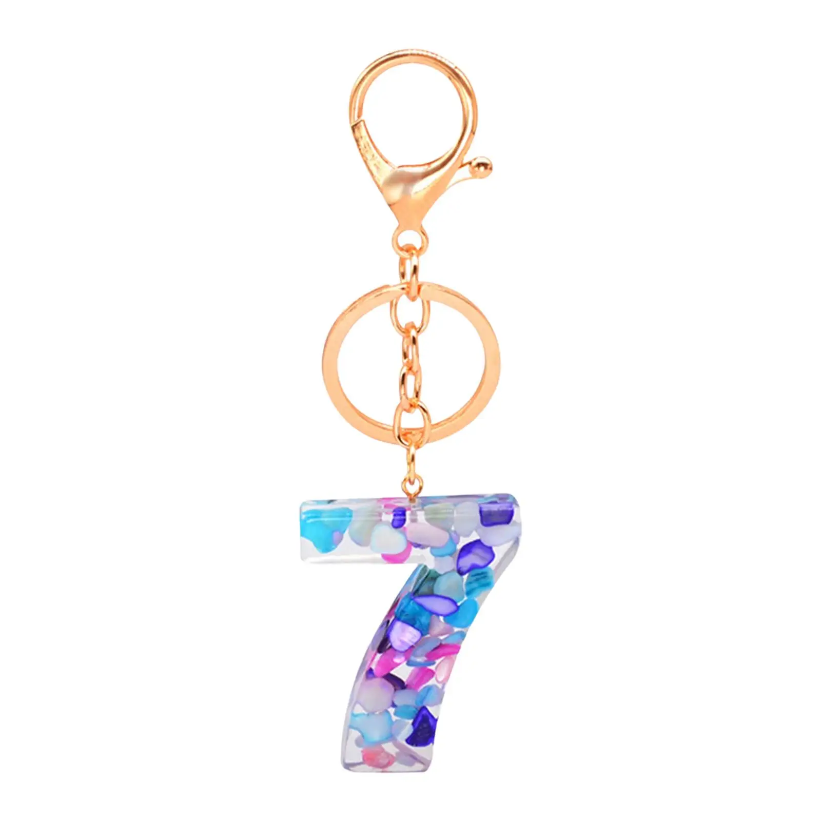 2-6pack Number Keychain Jewelry Hanging Pendants for Boys Girls Men Women