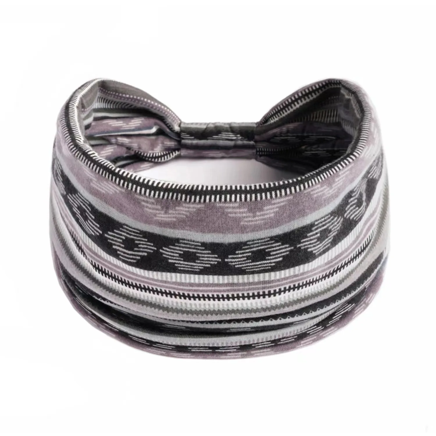 SIMPLEJEWEL 1 Pcs Women'S Bohemian Style Elastic Headscarf Fashionable Breathable Cotton Wide Brimmed Hair Accessories image 4