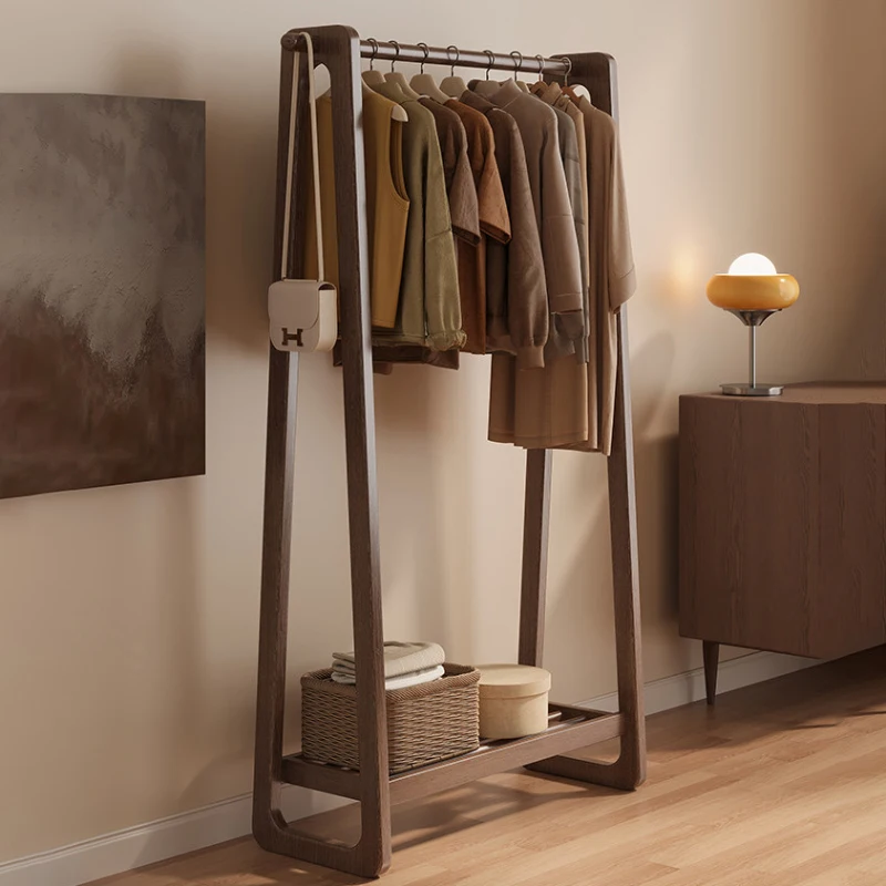 

Modern Wooden Bedroom Coat Rack Standing Hanging Nordic Style Coat Rack Interior Floor Perchero Ropa De Pie Organizer Furniture