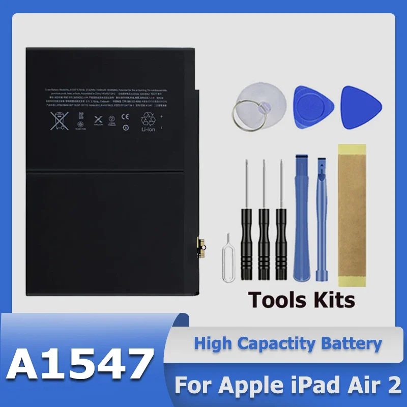 XDOU Hoge Kwaliteit Bateria Voor iPad 6 Air 2 A1547 A1566 A1567 Stuur Begeleidend + Tool