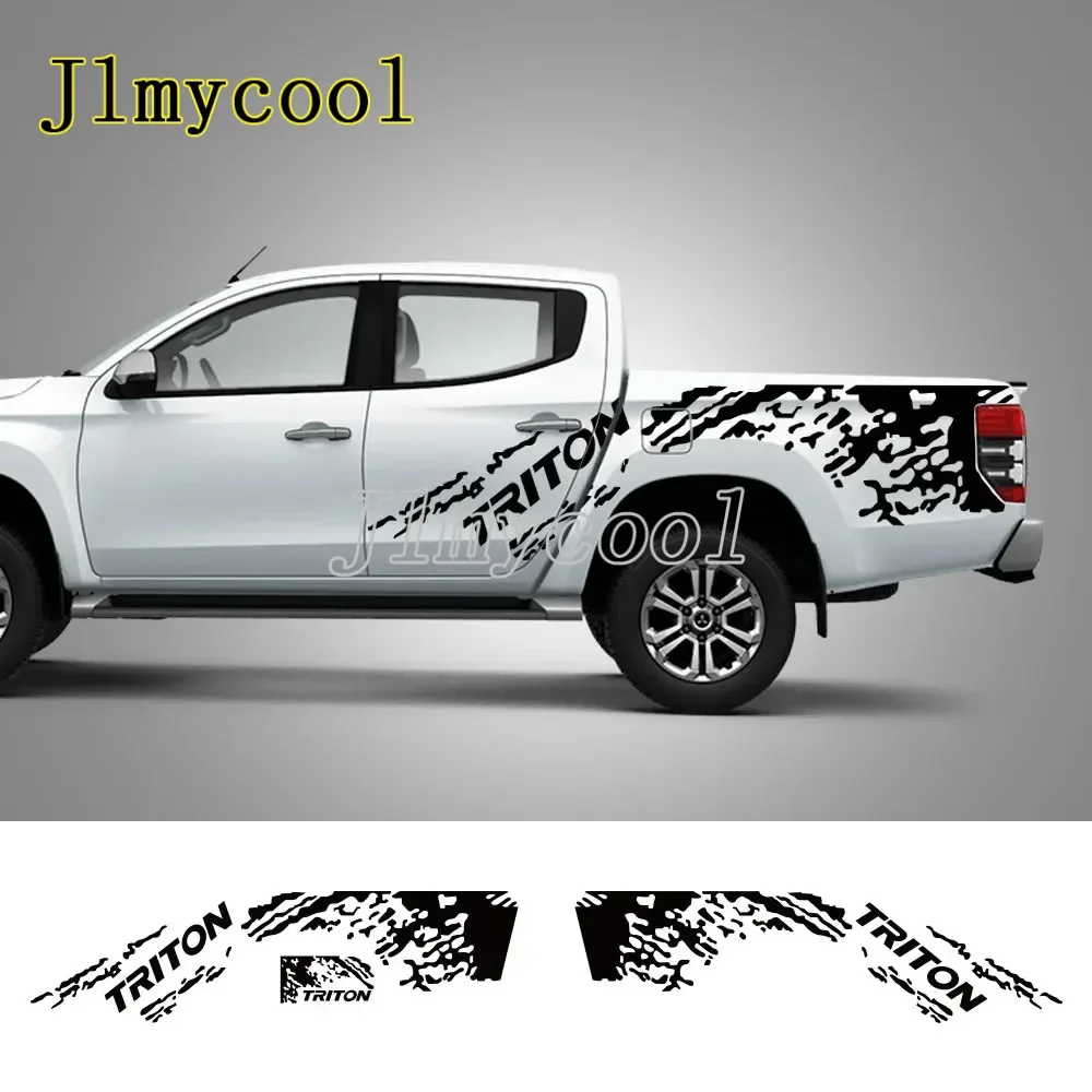 

Наклейки на боковины кузова для Mitsubishi Triton L200, графика для грузовиков, декоративные наклейки в стиле гранж, виниловые наклейки на багажник, автомобильные аксессуары