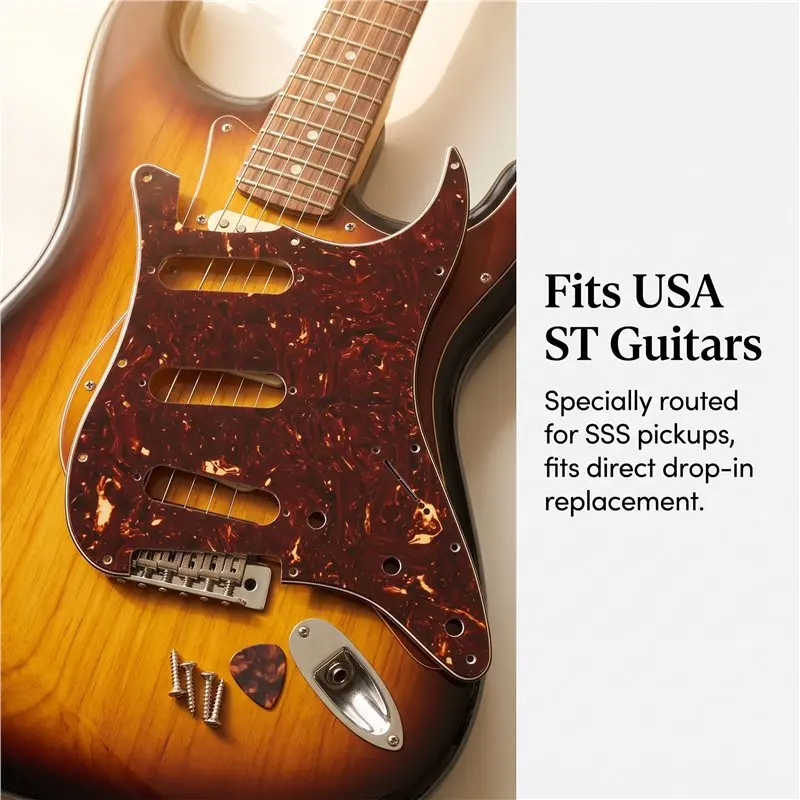 A07T-For Fits For Fits American Standard ST Guitar Guard 11-Hole SSS ST Electric Guitar Pickguard 11-Hole Vintage ST Style