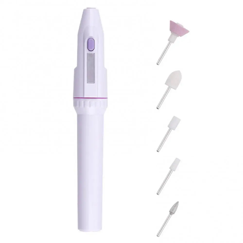 Set per unghie elettrico Set per manicure 5 in 1 Macchina per manicure Trapano per unghie Smerigliatrice Kit per toelettatura Tampone per unghie Lucidatore per rimozione