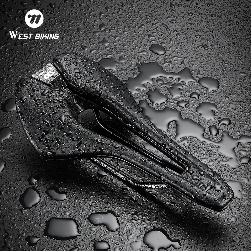 

WEST BIKING Hollow Bicycle Saddle Cr-Mo Bow Ultralight Road Bike Saddle PU Waterproof Ergonomic Cycling Seat Bike Accessories