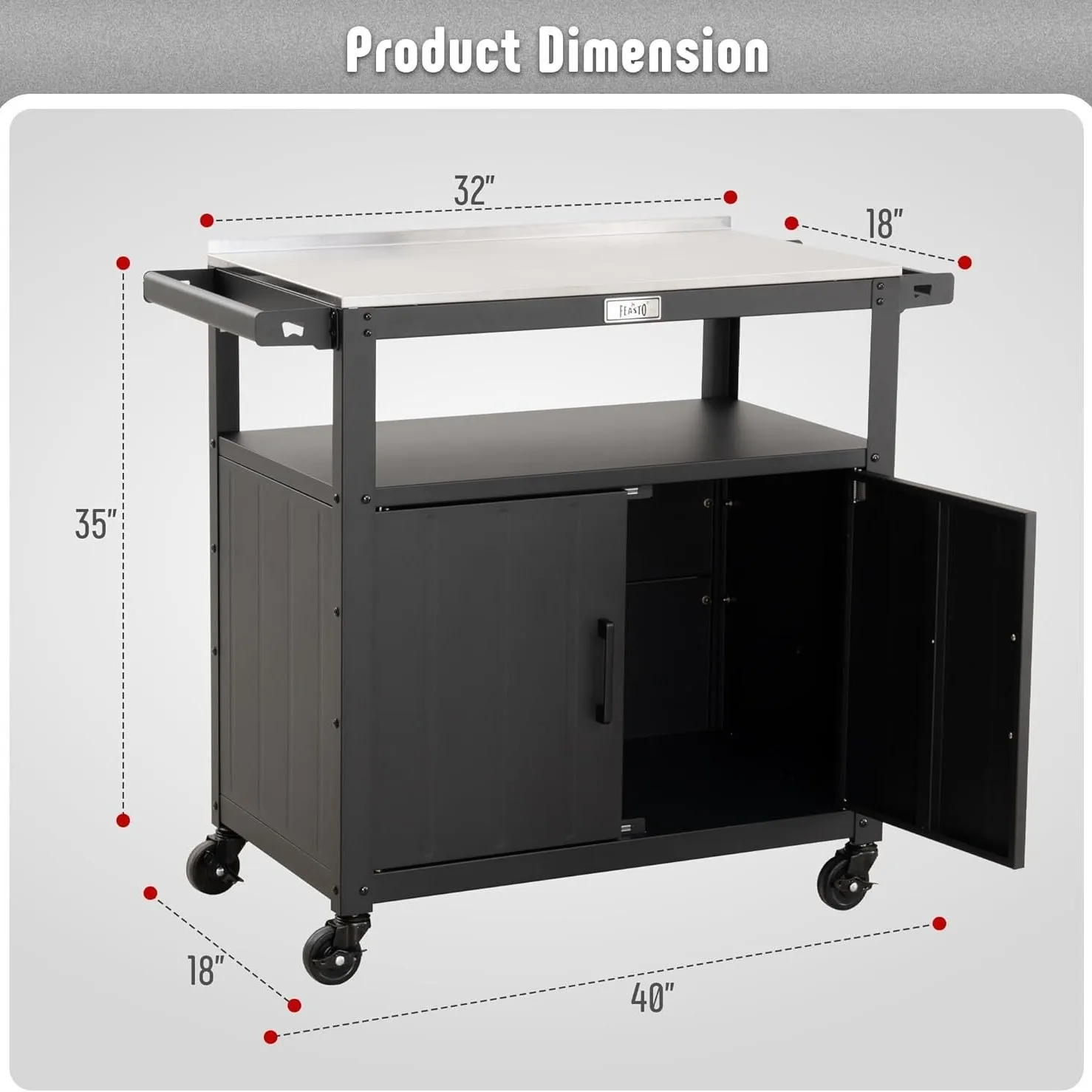 Customizable outdoor barbecue truck with patio with locker dining table