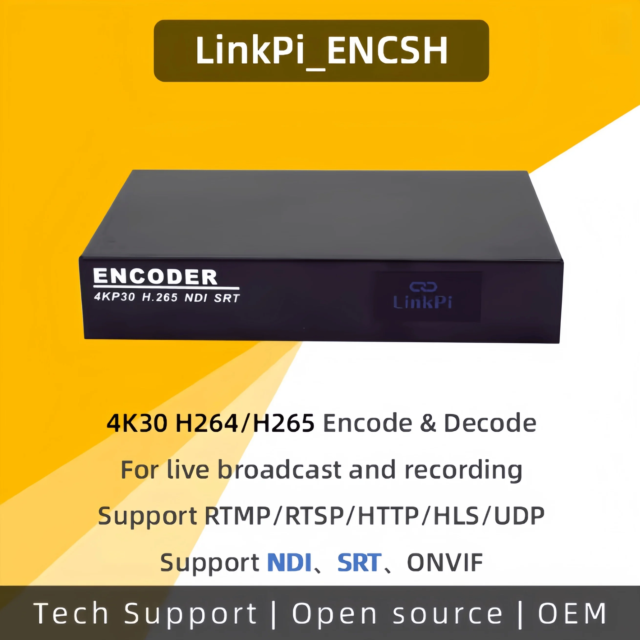 

ENCSH SDI HDMI Encoder NDI Encoder HD 4K SRT RTMP H265 Live