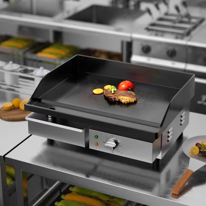 شواية تجارية EG-818TC لوحة شواء المينا معدات تيبانياكي ماكينة صنع الفطائر الممهدة يدويًا 3000 وات