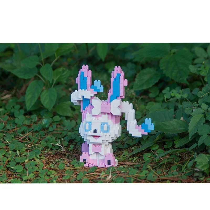 Pokemon 12cm Micro Building Block Eevee Espeon Umbreon Leafeon Glaceon Vaporeon Jolteon Flareon Pokemon Toys For Kids Birthday