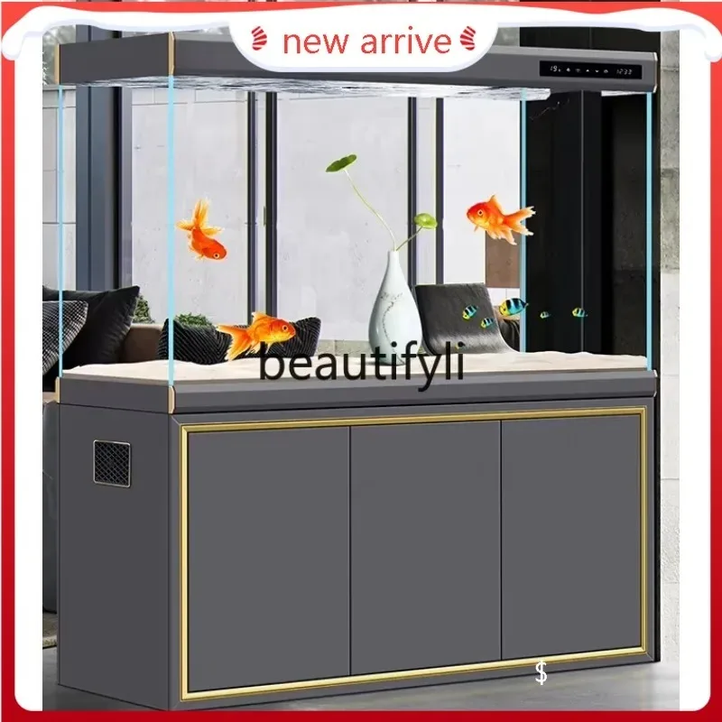 H AFish tank ecological intelligence 2024 new aquarium light luxury ultra-white entrance large bottom filter intelligence H