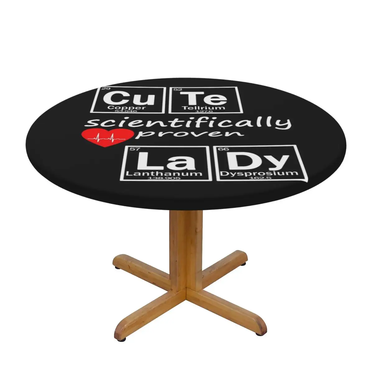 Elements Periodic Table Science Chemistry Chemical Round Tablecloth Oilproof Table Cloth for Kitchen Events Dining Table Cover