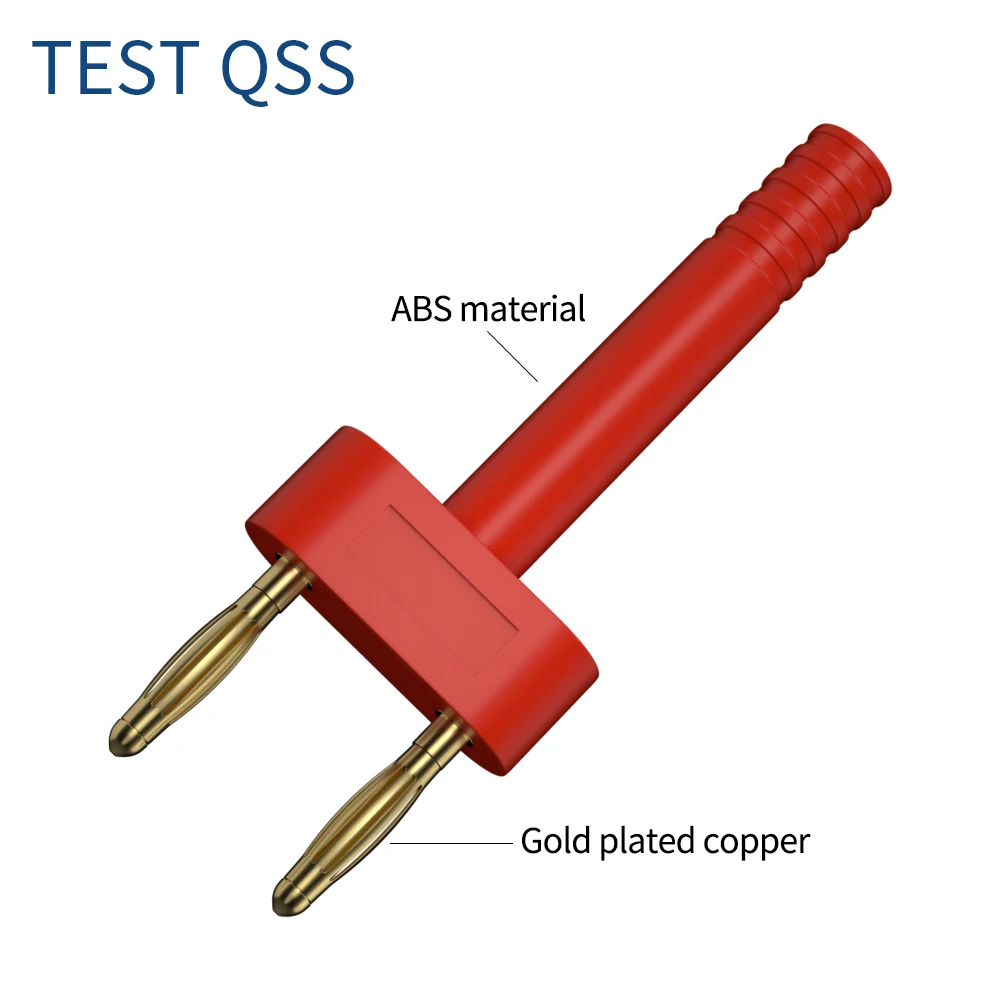 QSS 5PCS 2MM Gold Plated Short Circuit Plug Socket Jumper 2 Revolution 1 Mother Spacing 10MM Short Connector Socket