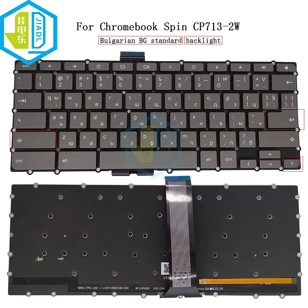 

Арабская тайская Болгарская клавиатура Farsi с подсветкой для Acer Chromebook Spin 713 CP713-2W CP713-2W-79H3 38P1